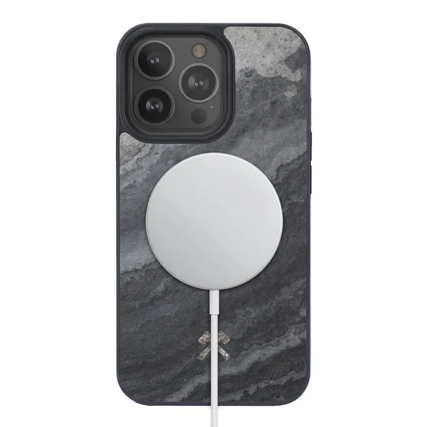 Чохол з натурального каменю Woodcessories Bumper Case Camo Grey MagSafe для iPhone 13 Pro в Запоріжжі