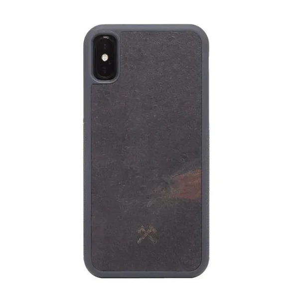 Чохол з натурального каменю Woodcessories Bumper Case Stone Volcano Black для iPhone X | XS в Запоріжжі