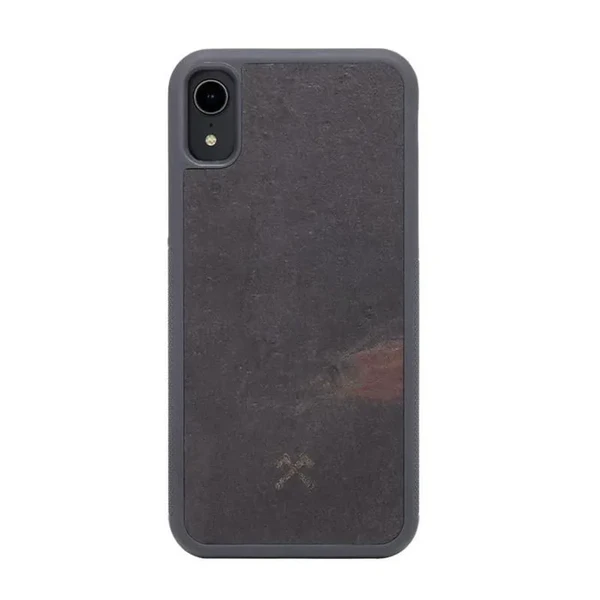 Чохол з натурального каменю Woodcessories Bumper Case Stone Volcano Black для iPhone XR в Запоріжжі