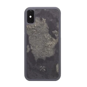 Чехол из натурального камня Woodcessories Bumper Case Stone Camo Gray для iPhone XS Max
