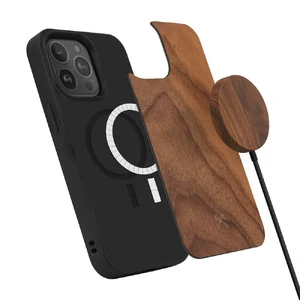 Деревянный чехол Woodcessories Bumper Case Walnut MagSafe для iPhone 13 Pro - Фото 2