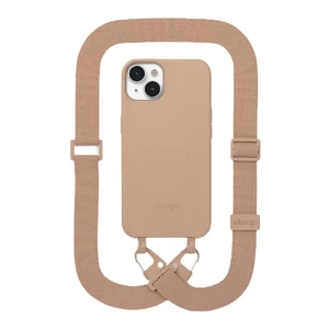 Эко-чехол с ремешком Woodcessories Case with Strap Taupe Brown для iPhone 14 | 13