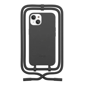 Эко-чехол со шнурком Woodcessories Crossbody Case Black для iPhone 14 Plus