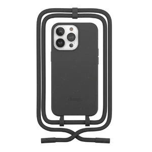 Эко-чехол со шнурком Woodcessories Crossbody Case Black для iPhone 14 Pro