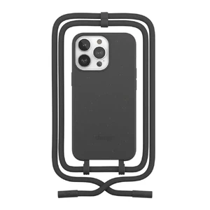 Эко-чехол с ремешком Woodcessories Crossbody Case Black для iPhone 13 Pro