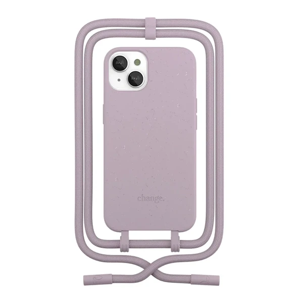 Эко-чехол со шнурком Woodcessories Crossbody Case Lilac для iPhone 14 Plus в Сумах
