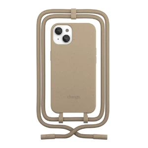 Еко-чохол з ремінцем Woodcessories Crossbody Case Taupe Brown для iPhone 13 mini