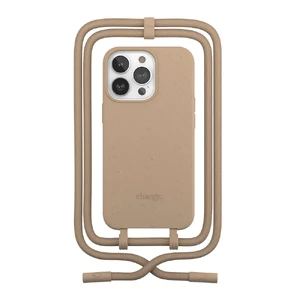 Эко-чехол со шнурком Woodcessories Crossbody Case Taupe Brown для iPhone 14 Pro Max
