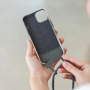 Эко-чехол с ремешком Woodcessories Crossbody Change Case Batic Anthracite Grey для iPhone 13 Pro Max - Фото 3