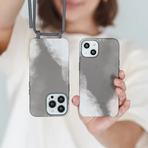 Эко-чехол с ремешком Woodcessories Crossbody Change Case Batic Anthracite Grey для iPhone 13 - Фото 4