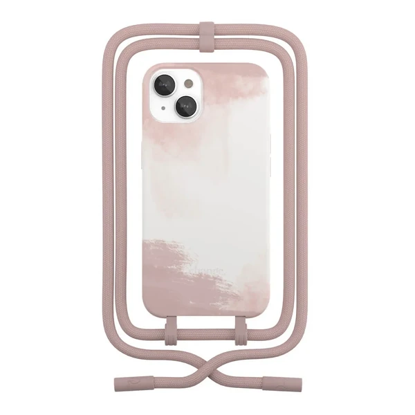 Еко-чохол з ремінцем Woodcessories Crossbody Change Case Batic Сlay Red для iPhone 13