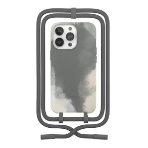 Эко-чехол с ремешком Woodcessories Crossbody Change Case Batic Anthracite Grey для iPhone 13 Pro