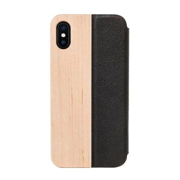 Дерев'яний чохол-книжка Woodcessories EcoFlip Maple для iPhone X | XS у Миколаєві