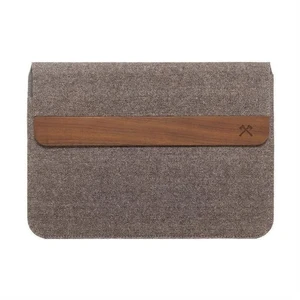 Тканинний чохол Woodcessories EcoPouch Walnut | Brown Wool для MacBook Air 11" |  Air 13" | Pro 13"