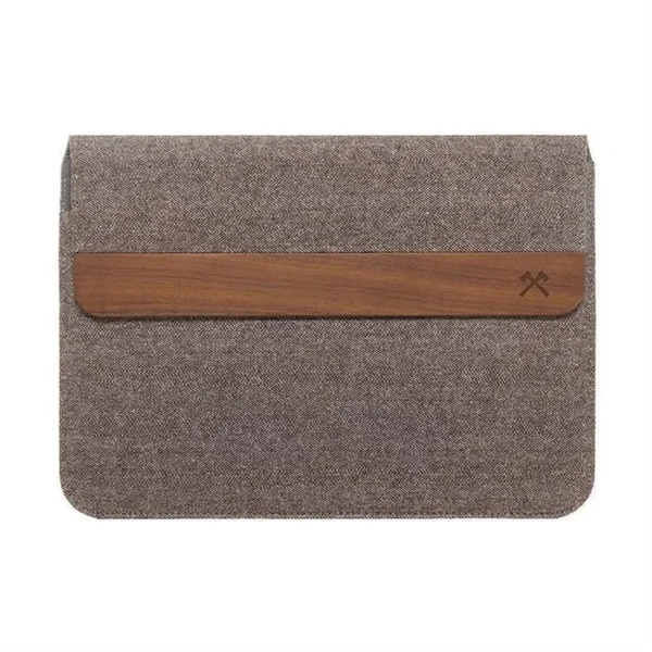 Тканинний чохол Woodcessories EcoPouch Walnut | Brown Wool для MacBook Air 11" |  Air 13" | Pro 13"
