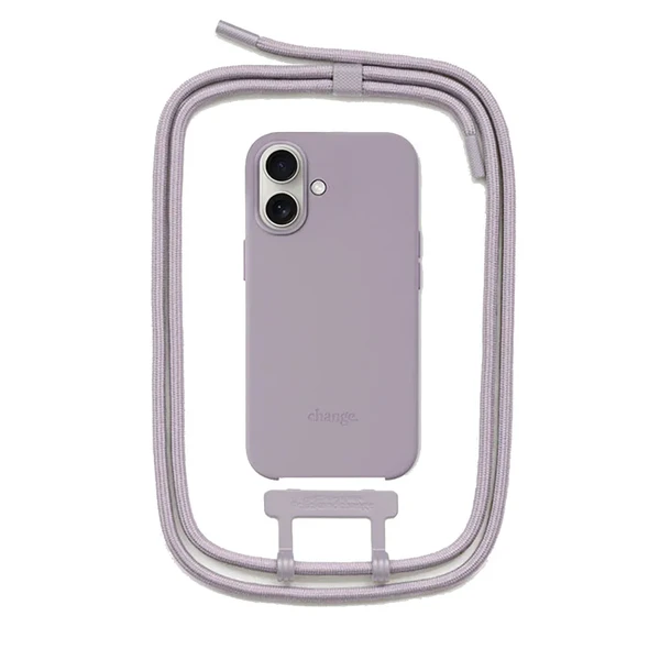 Еко-чохол зі шнурком Woodcessories Necklace Case Crossbody Lilac для iPhone 16 Plus