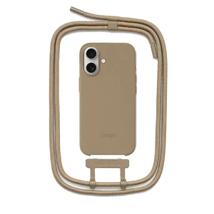 Еко-чохол зі шнурком Woodcessories Necklace Case Crossbody Taupe для iPhone 16 Plus