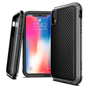 Протиударний чохол X-Doria Defense Lux Black Carbon для iPhone XR