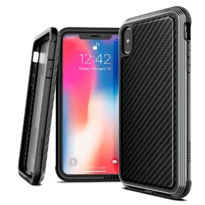 Протиударний чохол X-Doria Defense Lux Black Carbon для iPhone XS Max