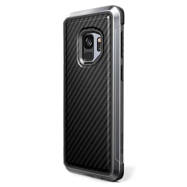 Протиударний чохол X-Doria Defense Lux Black Carbon для Samsung Galaxy S9