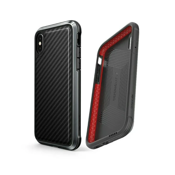 Протиударний чохол X-Doria Defense Lux Black Carbon для iPhone X | XS