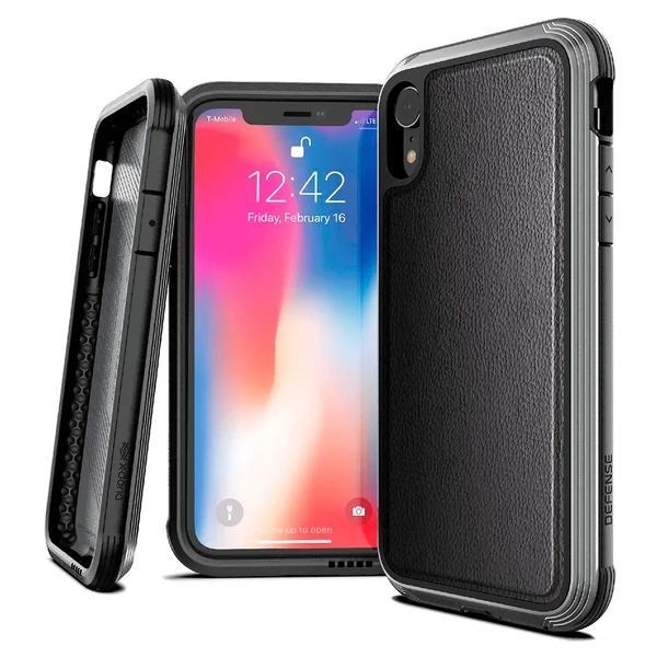 Протиударний чохол X-Doria Defense Lux Black Leather для iPhone XR у Кропивницькому