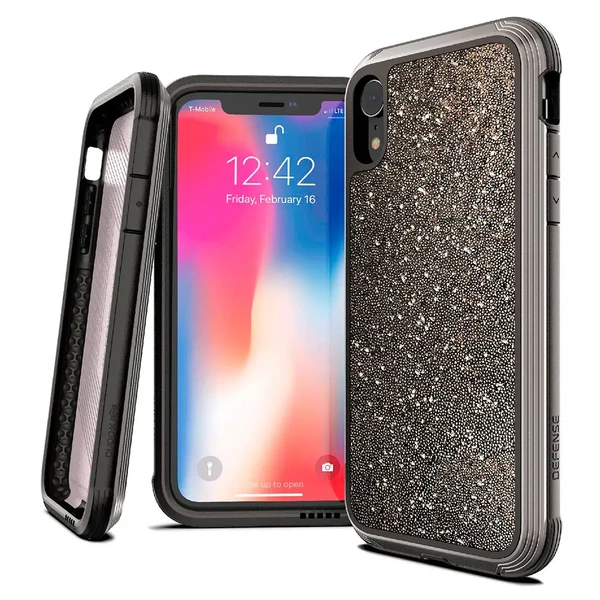 Протиударний чохол X-Doria Defense Lux Dark Glitter для iPhone XR у Дніпрі