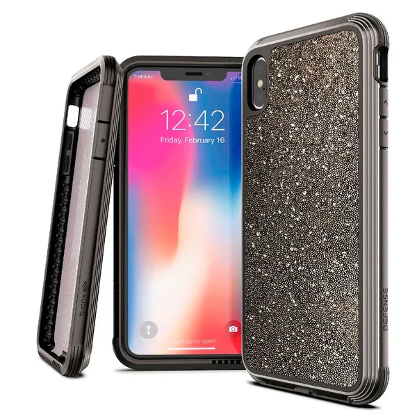 Протиударний чохол X-Doria Defense Lux Dark Glitter для iPhone XS Max