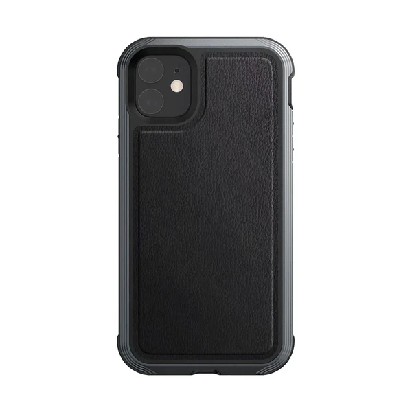 Протиударний чохол X-Doria Defense Lux Black Leather для iPhone 11