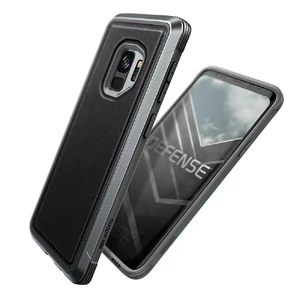 Противоударный чехол X-Doria Defense Lux Black Leather для Samsung Galaxy S9 - Фото 3