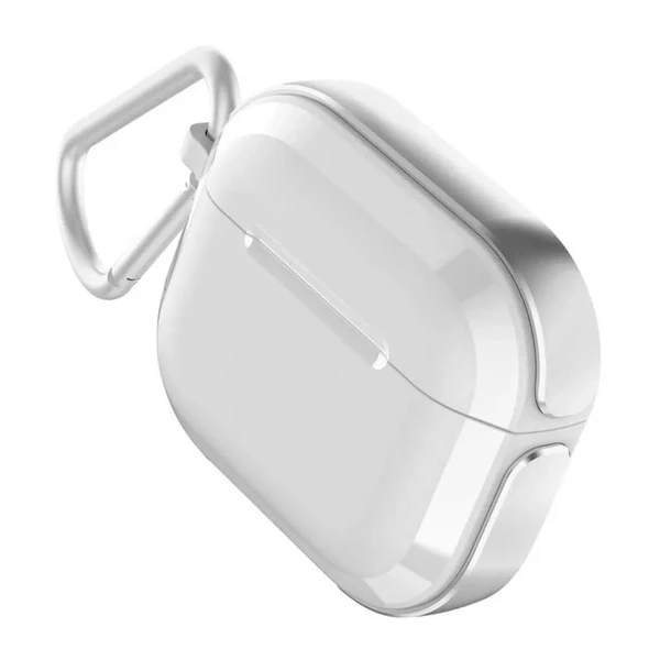 Противоударный чехол с карабином X-Doria Defense Trek Silver для AirPods 3