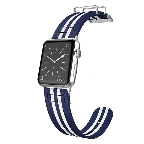 Нейлоновий ремінець X-Doria Field Band Blue | White для Apple Watch Ultra 49mm | 45mm | 44mm | 42mm в Кривому Розі