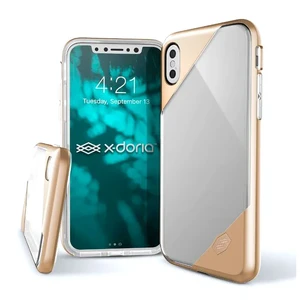 Чохол X-Doria Revel Lux Transparent Gold для iPhone X | XS  - Фото 1