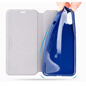 Кожаный чехол-книжка X-Level FIB COLOR Blue для iPhone X | XS - Фото 4