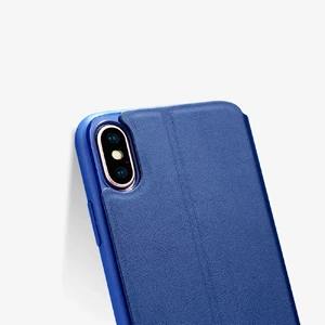 Кожаный чехол-книжка X-Level FIB COLOR Blue для iPhone X | XS - Фото 7