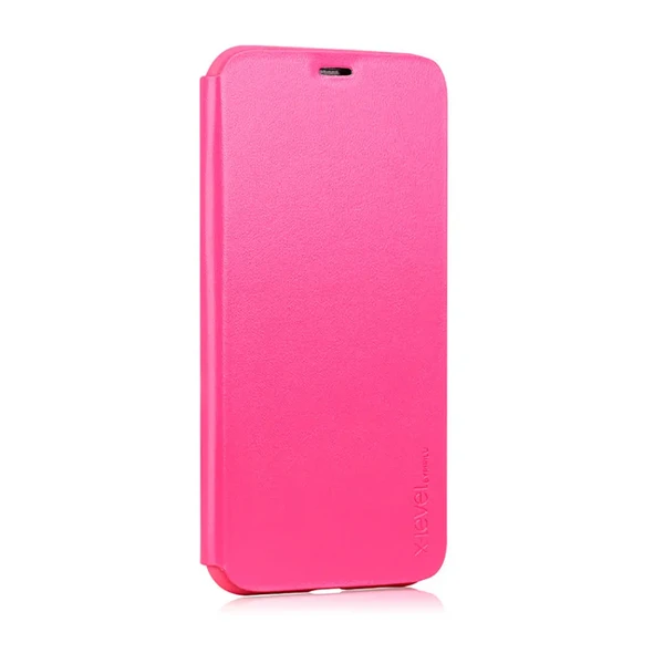 Шкіряний чохол-книжка X-Level FIB COLOR Rose Red для iPhone X | XS