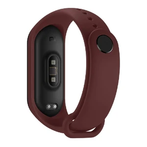 Силіконовий ремінець Xiaomi Mi Band 3 | 4 Wine Red для фітнес-браслета - Фото 3
