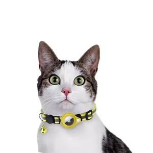 Ошейник для кошек и собак с держателем Apple AirTag и колокольчиком | iLoungeMax Cat Bell Collar Yellow - Фото 2