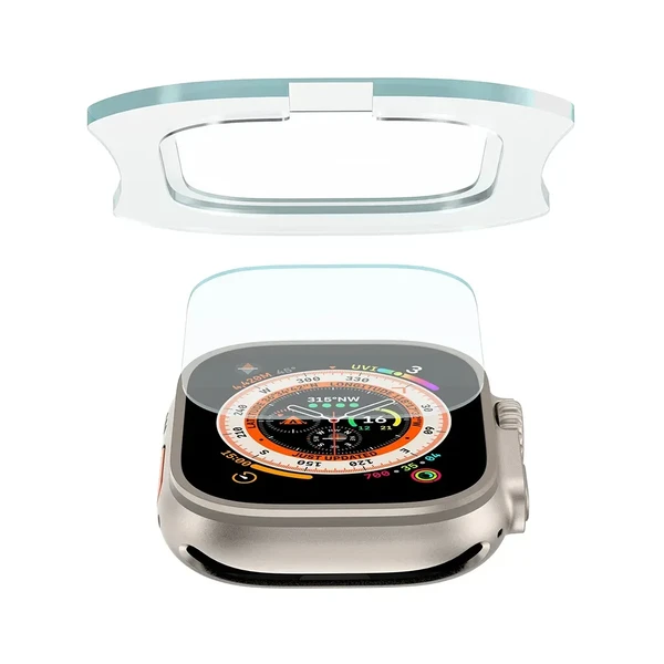 Захисне скло з рамкою для поклейки iLoungeMax Anti-Scratch для Apple Watch Ultra 49mm