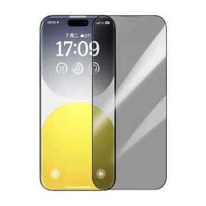 Защитное стекло антишпион с рамкой для поклейки Baseus Diamond Privacy для iPhone 15 Pro