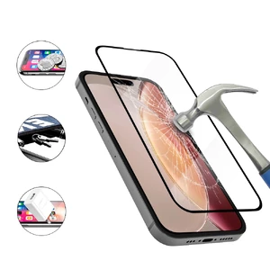 Захисне загартоване скло oneLounge NEW 3D Full Cover Black для iPhone 16 | 15 - Фото 3