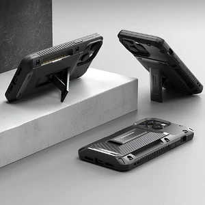 Противоударный чехол-кошелек с подставкой VRS Design Damda Glide Hybrid Black для iPhone 14 Pro Max - Фото 5