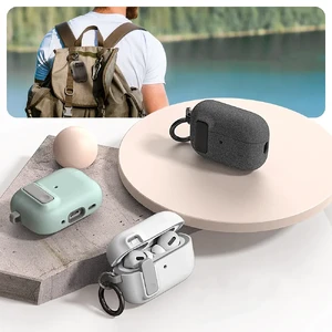 Защитный чехол с замком и карабином VRS Design MODERN LOCK для AirPods Pro 2 Sandstone - Фото 6