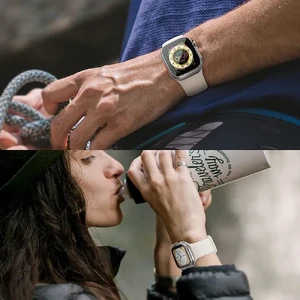 Защитный чехол-обманка для Apple Watch 9 | 8 | 7 (45mm) в стиле Ultra со стеклом | iLoungeMax Titanium - Фото 5