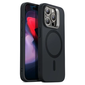 Защитный силиконовый чехол MagSafe с подставкой ESR Cloud Soft Case Stash Stand Black для iPhone 15 Pro - Фото 2