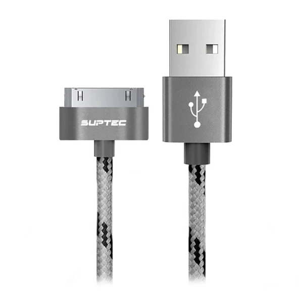 Зарядний кабель iLoungeMax Suptec 30-pin to USB Type-A Gray для iPhone 4 | 4S | iPad 3 | 2 | iPod (0.3m) в Сумах