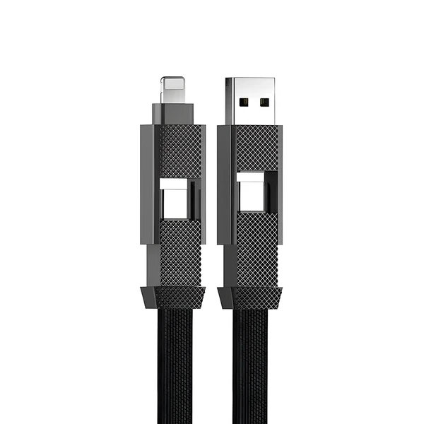 Нейлоновий кабель 4-в-1 USB-C/Lightning 60W для швидкого заряджання 1m | iLoungeMax iCharge
