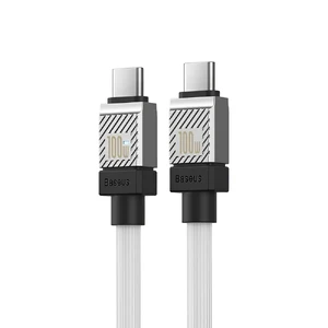 Зарядный кабель Type-C to Type-C для быстрой зарядки Baseus CoolPlay Series White 100W (2m) - Фото 2