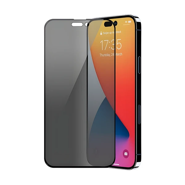 Захисне скло iLoungeMax Privacy 5D Full Glue Black для iPhone 15 Pro