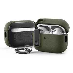 Защитный чехол с замком и карабином VRS Design MODERN LOCK для AirPods Pro 2 Olive